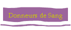 Donneurs de Sang